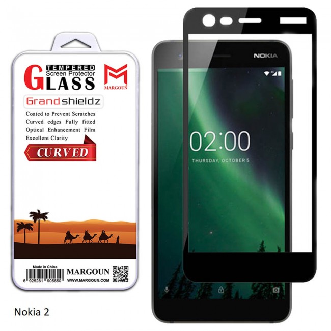 Margoun 5D Curved Tempered Glass Screen Protector for Nokia Phones ( 2 , 3 , 5 , 6 , 6 2018 , 7 Plus , 8 )