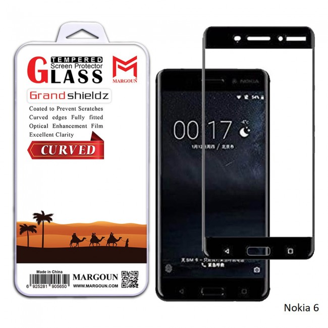 Margoun 5D Curved Tempered Glass Screen Protector for Nokia Phones ( 2 , 3 , 5 , 6 , 6 2018 , 7 Plus , 8 )