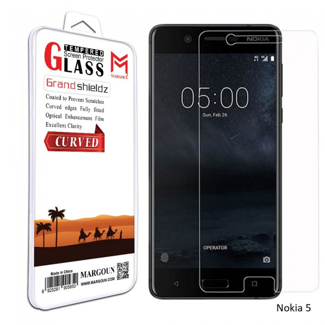 Margoun 5D Curved Tempered Glass Screen Protector for Nokia Phones ( 2 , 3 , 5 , 6 , 6 2018 , 7 Plus , 8 )