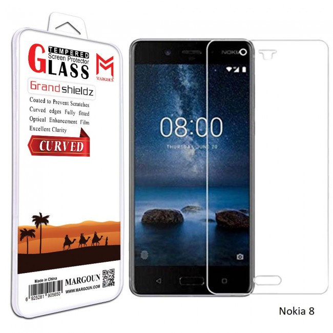 Margoun 5D Curved Tempered Glass Screen Protector for Nokia Phones ( 2 , 3 , 5 , 6 , 6 2018 , 7 Plus , 8 )