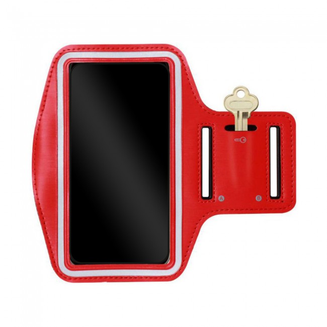 Margoun Sports Running Armband Case Cover for Mobile Phones upto 6 inches - Red