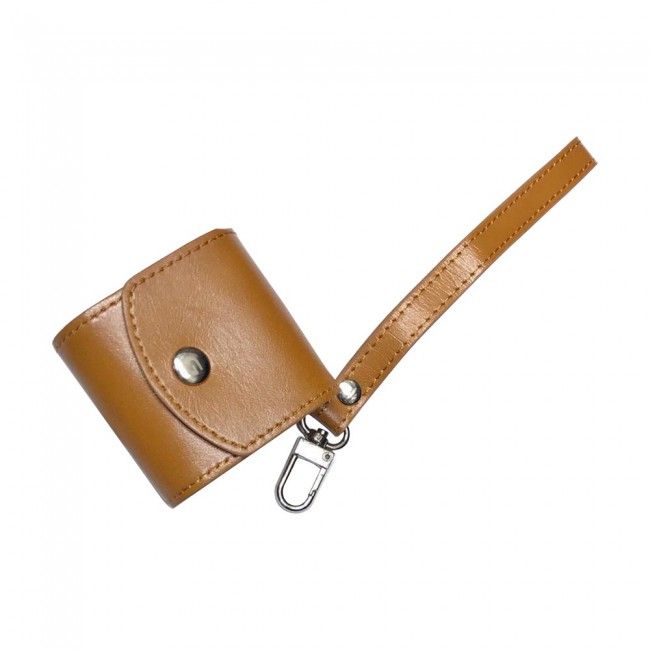 Margoun Classic Leather Case for AirPod with Strap ( Black &amp; Brown )