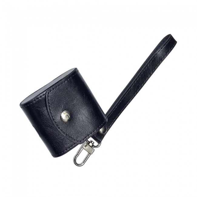 Margoun Classic Leather Case for AirPod with Strap ( Black &amp; Brown )