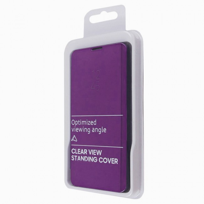 Margoun Clear View Standing Cover Flip Case for Samsung Galaxy s10 Plus - Purple