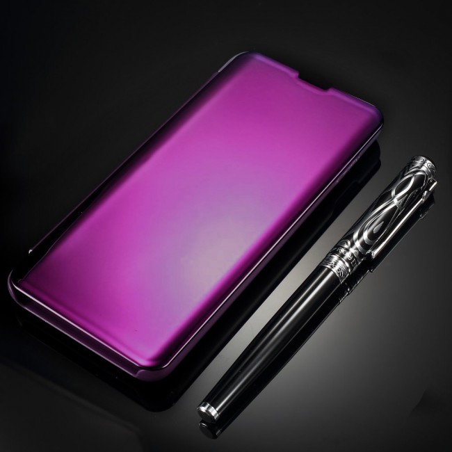 Margoun Clear View Standing Cover Flip Mirror Case for Samsung Galaxy s10e / S10 Lite  - Purple