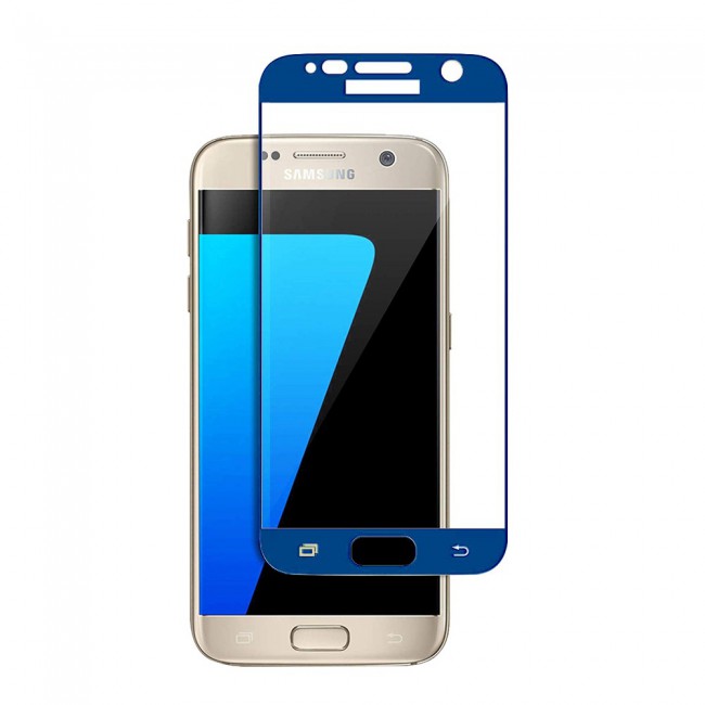 Margoun 3-Pack 3D Curved Screen Protector for Samsung Galaxy S7 - White/Gold/Blue