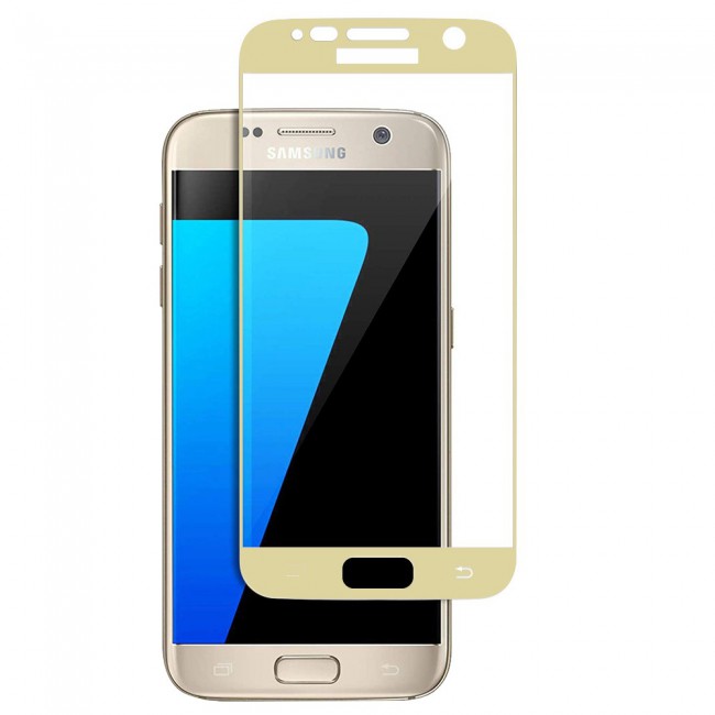 Margoun 3D Curved Screen Protector for Samsung Galaxy S7 - White , Gold , Blue