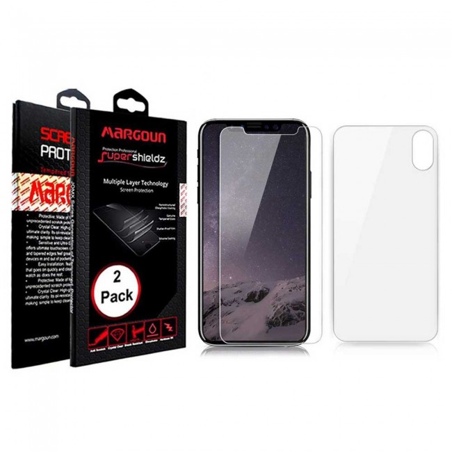 Margoun Front and Back Tempered Glass Screen Protector for Apple iphone XS ( 5.8 inch)