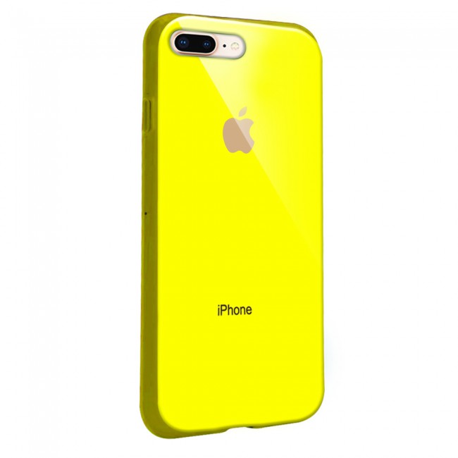 Margoun Glossy TPU Case Cover for Apple iphone 8 Plus - ( Red , Blue , Green , Purple , Gold , Beige , Cream , Yellow , Orange )