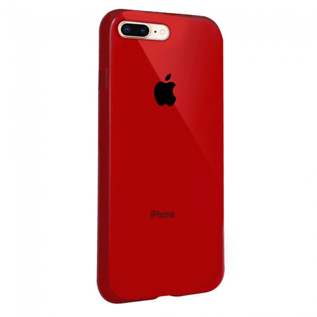 Margoun Glossy TPU Case Cover for Apple iphone 8 Plus - ( Red , Blue , Green , Purple , Gold , Beige , Cream , Yellow , Orange )