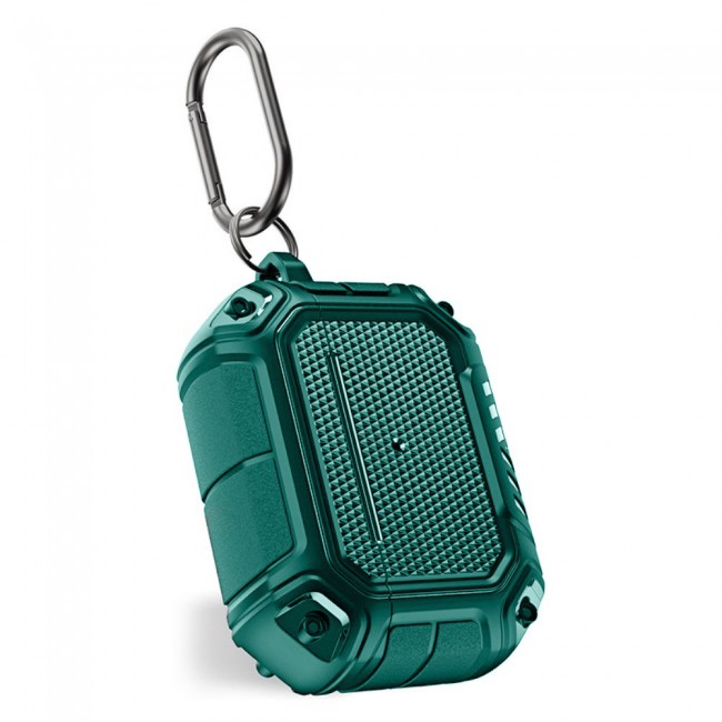 Margoun Rugged Hard Shell Case Cover with Keychain for AirPods 3rd Generation - Green - SHDSHOP