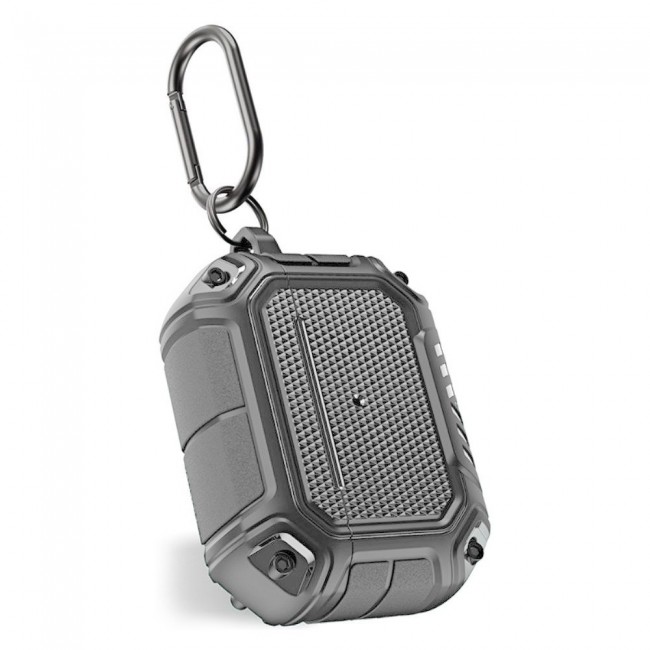 Margoun Rugged Hard Shell Case Cover with Keychain for AirPods 3rd Generation - Grey - SHDSHOP