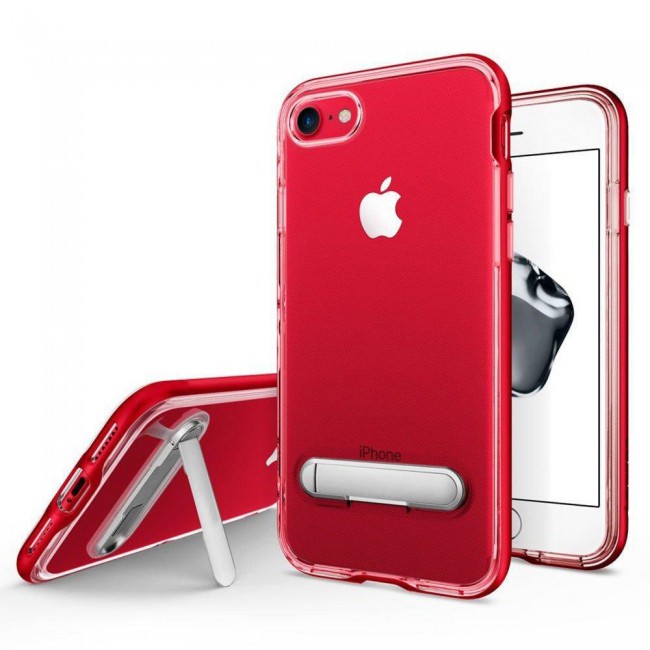 Margoun Hard Shell Case with Built-in Kickstand for Apple iPhone 6 Plus / 6s Plus (5.5 inch) ( Black – Red – Grey )