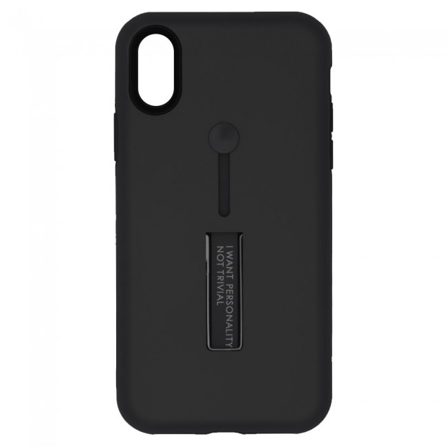 Margoun I Want Personality Not Trivial Strap Case Cover with Kickstand for Apple iphone XS Max – Black , Dark Blue , Red , Gold