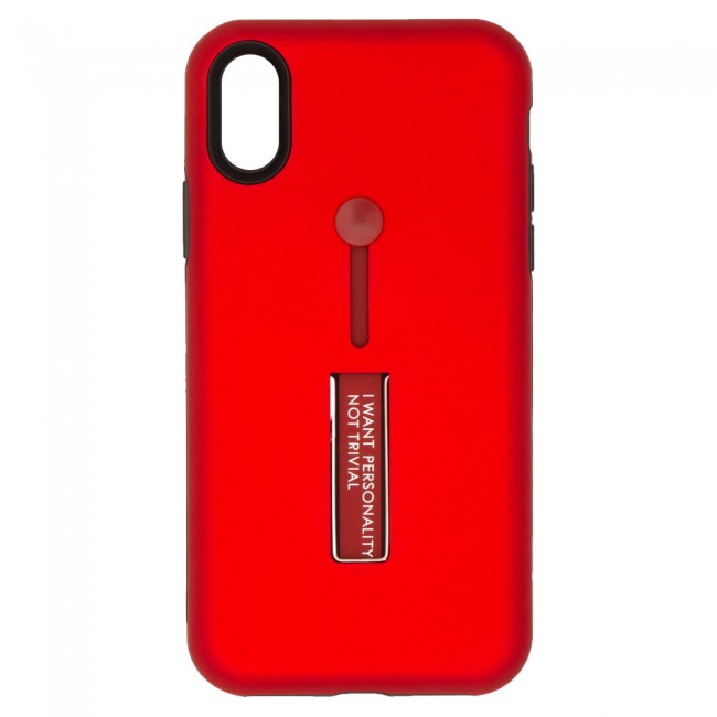 Margoun I Want Personality Not Trivial Strap Case Cover with Kickstand for Apple iphone XS Max – Black , Dark Blue , Red , Gold