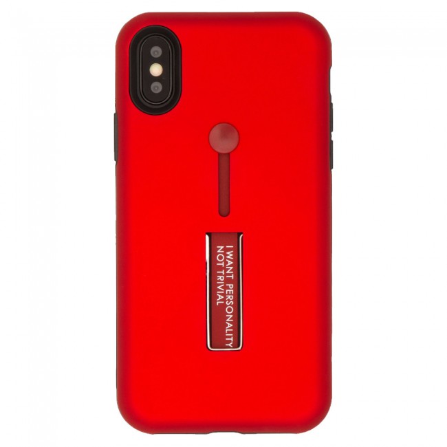 Margoun I Want Personality Not Trivial Strap Case Cover with Kickstand for Apple iphone XS Max – Black , Dark Blue , Red , Gold