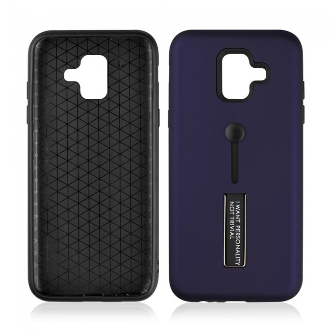 Margoun I Want Personality Not Trivial Strap Case Cover with Kickstand for Samsung Galaxy A6 - Black , Dark Blue , Red , Gold
