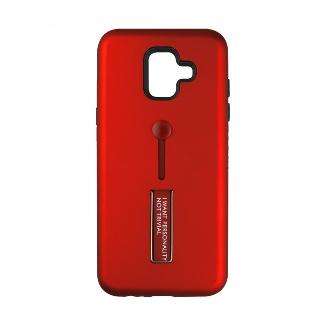 Margoun I Want Personality Not Trivial Strap Case Cover with Kickstand for Samsung Galaxy A6 - Black , Dark Blue , Red , Gold