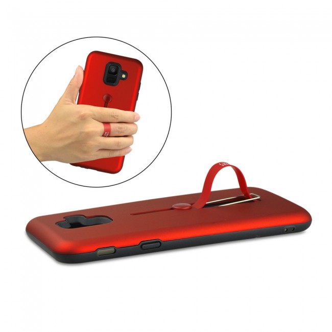 Margoun I Want Personality Not Trivial Strap Case Cover with Kickstand for Samsung Galaxy A6 - Black , Dark Blue , Red , Gold