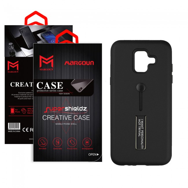 Margoun I Want Personality Not Trivial Strap Case Cover with Kickstand for Samsung Galaxy A6 - Black , Dark Blue , Red , Gold