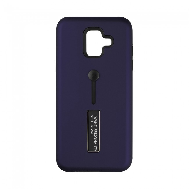 Margoun I Want Personality Not Trivial Strap Case Cover with Kickstand for Samsung Galaxy A6 - Black , Dark Blue , Red , Gold