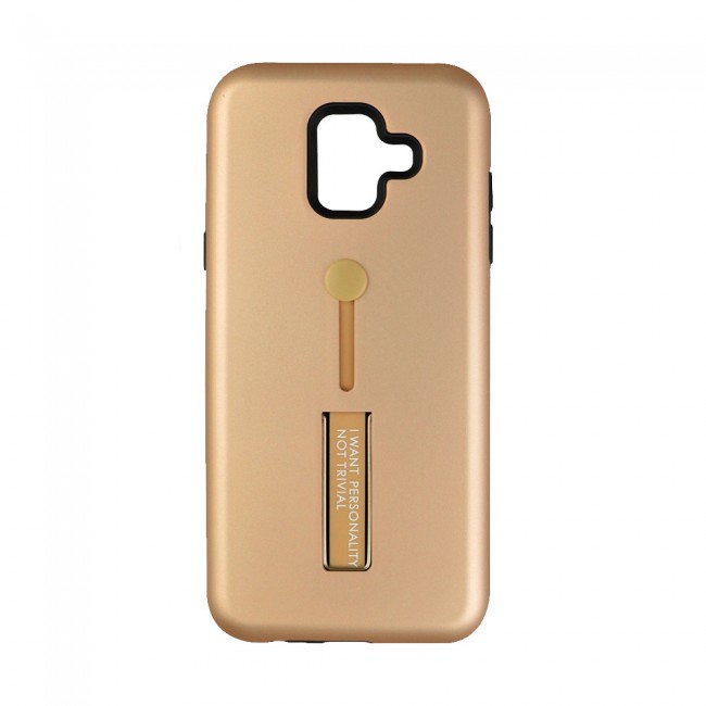 Margoun I Want Personality Not Trivial Strap Case Cover with Kickstand for Samsung Galaxy A6 - Black , Dark Blue , Red , Gold
