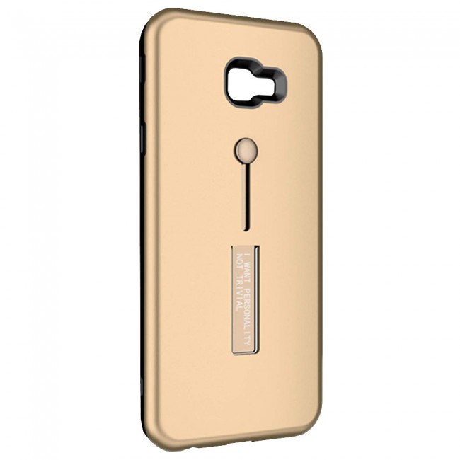 Margoun I Want Personality Not Trivial Strap Case Cover with Kickstand for Samsung Galaxy J4 Plus – Black , Dark Blue , Red , Gold