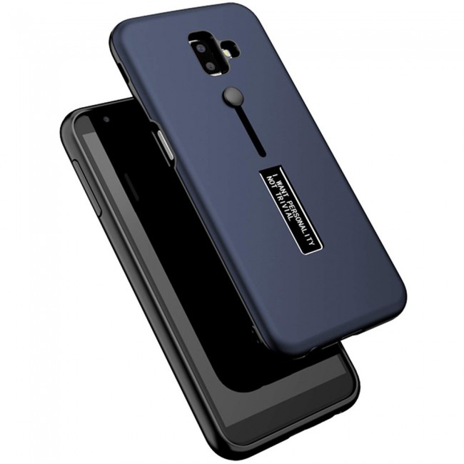 Margoun I Want Personality Not Trivial Strap Case Cover with Kickstand for Samsung Galaxy J6 Plus – Black , Dark Blue , Red , Gold