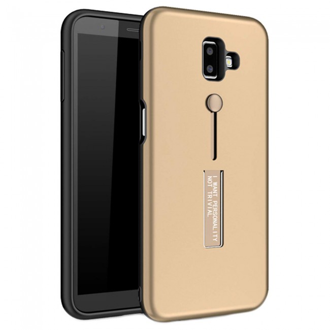 Margoun I Want Personality Not Trivial Strap Case Cover with Kickstand for Samsung Galaxy J6 Plus – Black , Dark Blue , Red , Gold