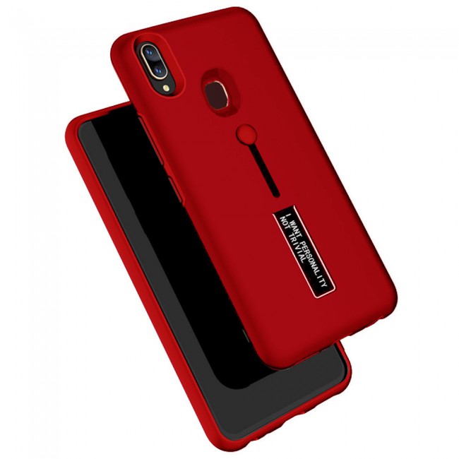 Margoun I Want Personality Not Trivial Strap Case Cover with Kickstand for Samsung Galaxy M20 – Black , Dark Blue , Red , Gold