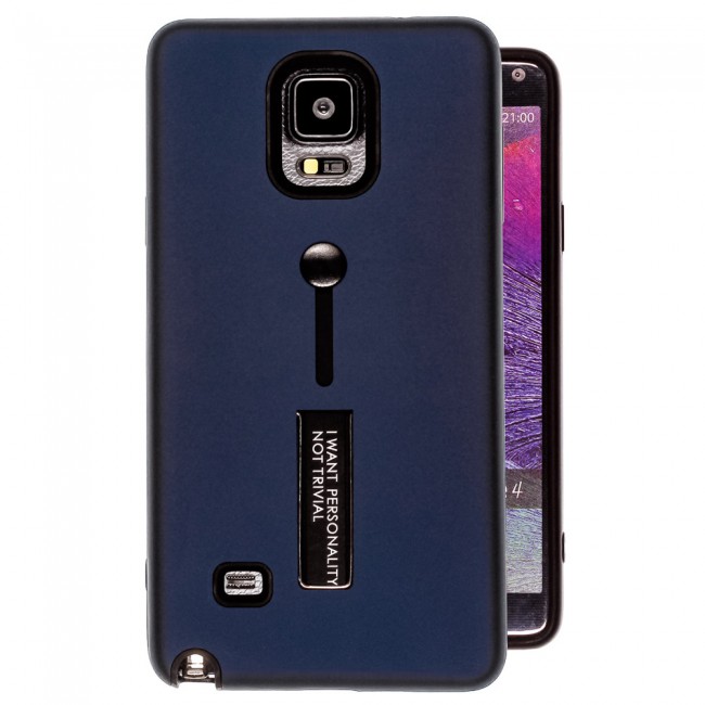 Margoun I Want Personality Not Trivial Strap Case Cover with Kickstand for Samsung Galaxy Note 4 – Black , Dark Blue , Red , Gold