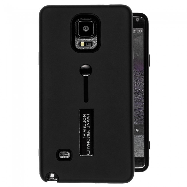Margoun I Want Personality Not Trivial Strap Case Cover with Kickstand for Samsung Galaxy Note 4 – Black , Dark Blue , Red , Gold