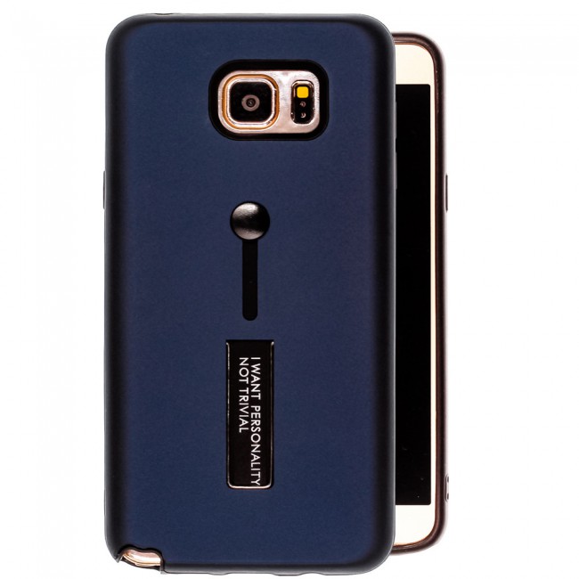 Margoun I Want Personality Not Trivial Strap Case Cover with Kickstand for Samsung Galaxy Note 5 – Black , Dark Blue , Red , Gold