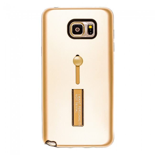 Margoun I Want Personality Not Trivial Strap Case Cover with Kickstand for Samsung Galaxy Note 5 – Black , Dark Blue , Red , Gold