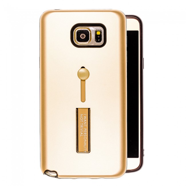 Margoun I Want Personality Not Trivial Strap Case Cover with Kickstand for Samsung Galaxy Note 5 – Black , Dark Blue , Red , Gold