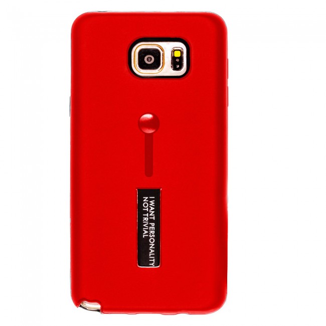Margoun I Want Personality Not Trivial Strap Case Cover with Kickstand for Samsung Galaxy Note 5 – Black , Dark Blue , Red , Gold