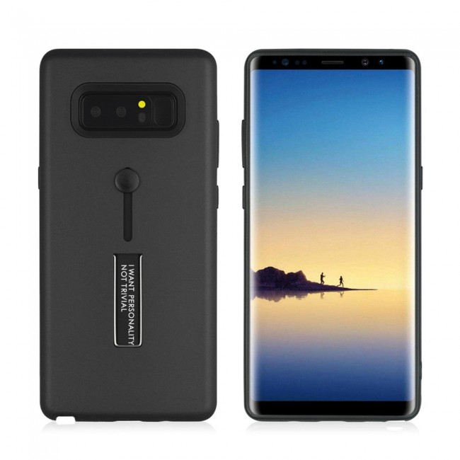 Margoun I Want Personality Not Trivial Strap Case Cover with Kickstand for Samsung Galaxy Note 8 – Black , Dark Blue , Red , Gold