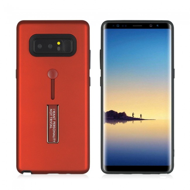 Margoun I Want Personality Not Trivial Strap Case Cover with Kickstand for Samsung Galaxy Note 8 – Black , Dark Blue , Red , Gold