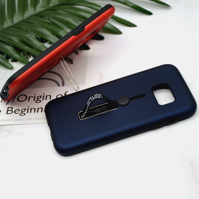 Margoun I Want Personality Not Trivial Strap Case Cover with Kickstand for Samsung Galaxy S7 Edge – Black , Dark Blue , Red , Gold