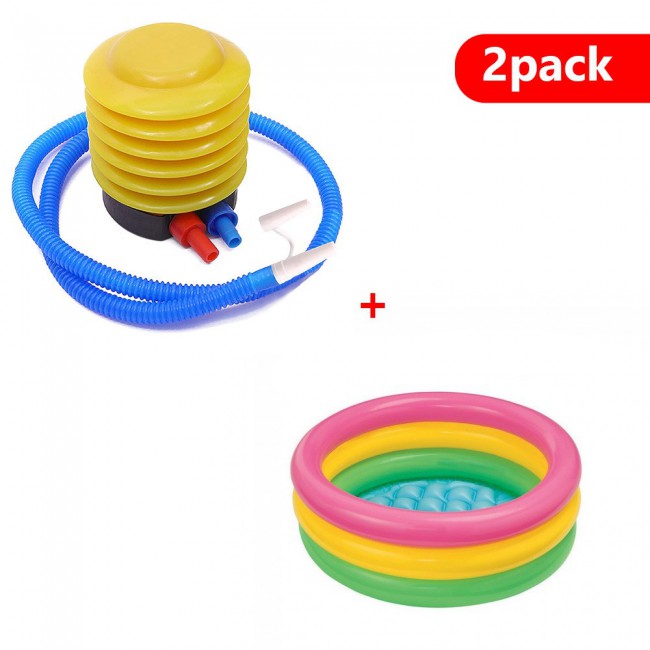 Margoun Inflatable Kids Pool Bath Tub 110cm with Foot Pump Inflator
