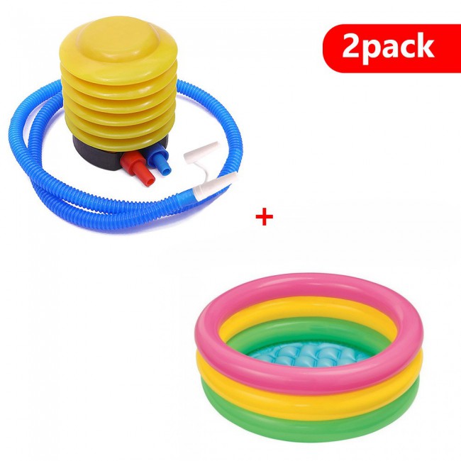 Margoun Inflatable Kids Pool Bath Tub 130cm with Foot Pump Inflator