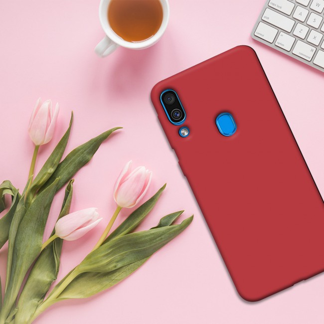 Margoun KST Design Silicon Case Cover for Samsung Galaxy A30 - ( Black , Red , Blue )