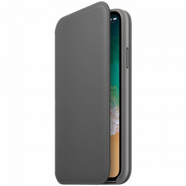 Margoun PU Leather Folio Case with Credit Card Slot  for Apple iphone X – Grey , Red , Pink