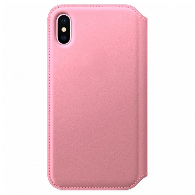Margoun PU Leather Folio Case with Credit Card Slot  for Apple iphone X – Grey , Red , Pink