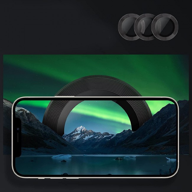 Margoun 3PCS Lens Protector Tempered Glass for iPhone 13 Pro iPhone 13 Pro Max – Black