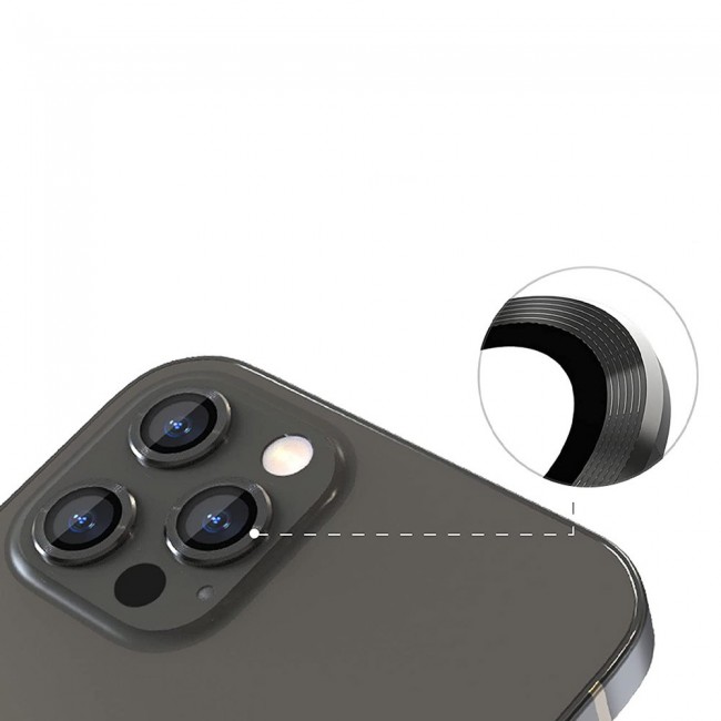Margoun 3PCS Lens Protector Tempered Glass for iPhone 13 Pro iPhone 13 Pro Max – Black