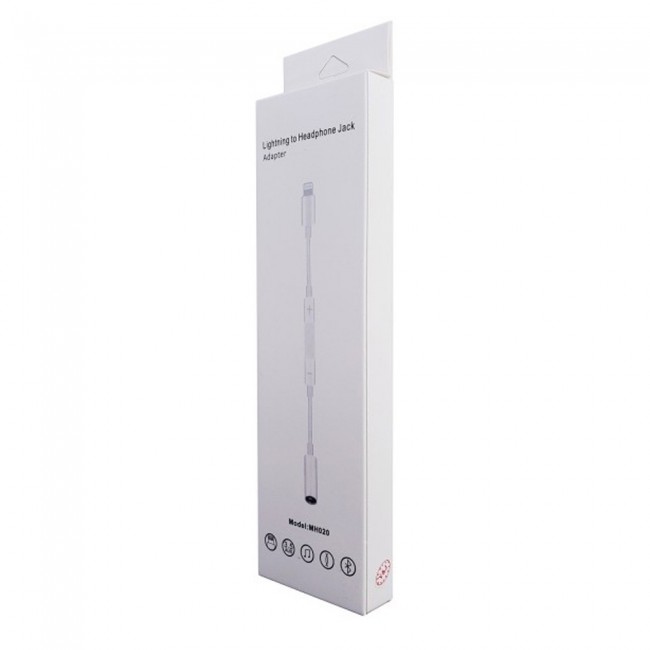 Margoun MH020 Lightning to Headphone Jack Adapter – White (NMT)