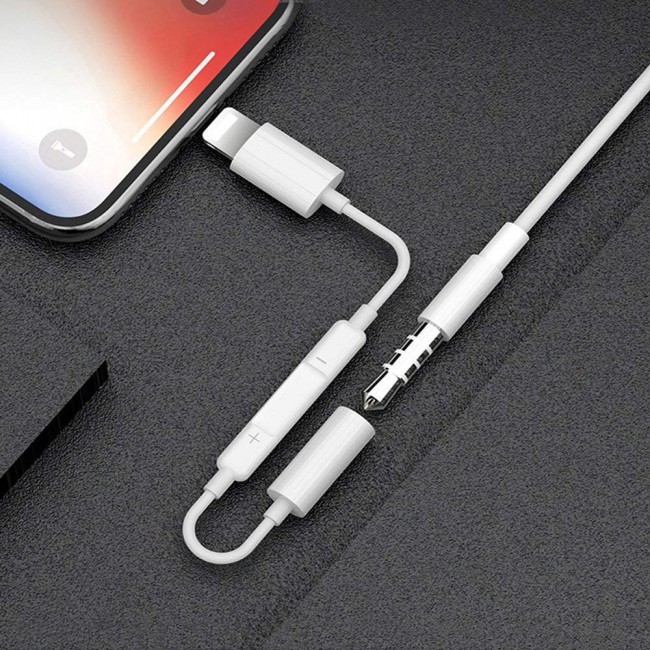 Margoun MH020 Lightning to Headphone Jack Adapter – White (NMT)