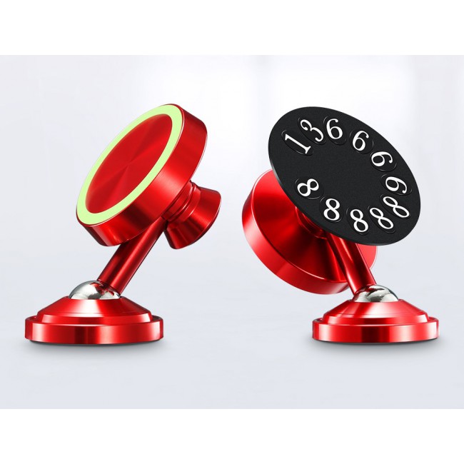 Margoun Magnetic Car Mount Phone Holder with Parking Number Display in ( Black , Red )