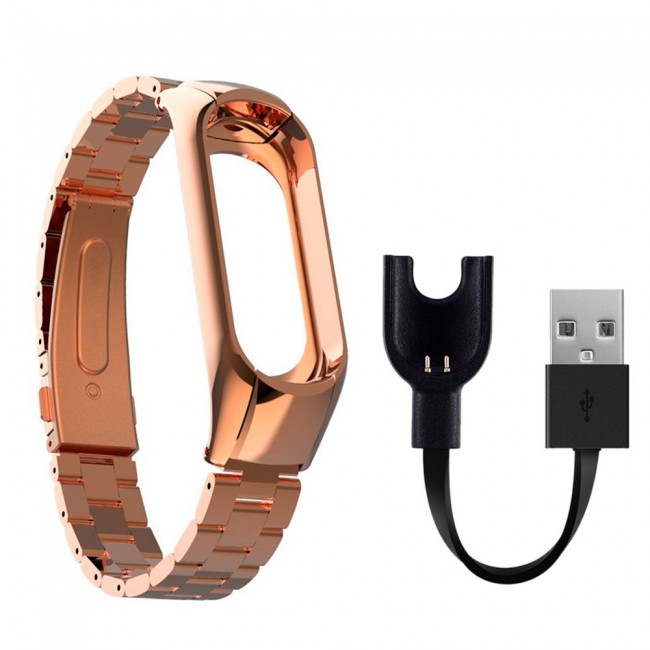 Xiaomi Mi Band 3 Replacement Band 3 Pack - Silver-Rose Gold-Purple